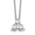 True Origin 14K White Gold 3/8 carat Lab Grown Diamond VS  D E F Three Stone 18 inch Necklace