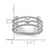 True Origin 14k White Gold 3/8 carat Lab Grown Diamond VS D E F Triple Band