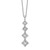 True Origin 14k White Gold 3/8 carat Lab Grown Diamond VS DEF 18 inch Four Stone Pendant Necklace