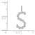 True Origin 14k White Gold 3/8 carat Lab Grown Diamond VS DEF Alphabet S Pendant