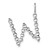 True Origin 14k White Gold 3/8 carat Lab Grown Diamond VS DEF Alphabet W Pendant