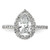 True Origin 14K White Gold 5/8 carat Lab Grown Diamond VS  D E F  Semi Mount Pear Halo Engagement Ring - RM-63763524-3826