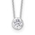 True Origin 14k White Gold 5/8 carat Lab Grown Diamond VS DEF 18 inch Solitaire Slide Necklace
