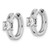 True Origin 14k White Gold 5/8 carat Lab Grown Diamond VS DEF Hinged Hoop Earrings - EM-93E91922-2112