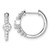 True Origin 14k White Gold 5/8 carat Lab Grown Diamond VS DEF Hinged Hoop Earrings - EM-DA8538D2-3921