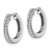 True Origin 14k White Gold 5/8 carat Lab Grown Diamond VS DEF Twisted Hinged Hoop Earrings