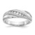 True Origin 14K White Gold Men's 1/4 carat Lab Grown Diamond VS  D E F  Brushed and Polished Band
