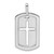 True Origin 14K White Gold Men's 3/4 carat Lab Grown Diamond VS  D E F Cross Dog Tag Pendant