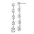 True Origin 14k White Gold Round 5 carat Lab Grown Diamond VS DEF Post Dangle Earrings
