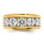 True Origin IBGoodman 14k 3 1/2 carat Lab Grown Diamond VS+ F+ Five Stone Complete Polished Brushed and Grooved Men's Ring