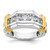 True Origin IBGoodman 14k Two-tone 1 carat Lab Grown Diamond VS+ F+ Five Stone Complete Polished and Grooved Men's Ring
