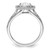 True Origin White Gold 1/3 carat Lab Grown Diamond VS  D E F  Semi Mount Oval Fancy Halo Engagement Ring