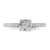 Two Promises 14k White Gold 1/2 carat Lab Grown Diamond VS/SI+ G+ Complete Cluster Engagement Ring