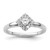 Two Promises 14k White Gold 1/3 carat Lab Grown Diamond VS/SI+ G+ Complete Halo Engagement Ring