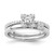 Two Promises 14k White Gold 3/8 carat Lab Grown Diamond VS/SI+ G+ Complete Halo Engagement Ring