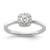 Two Promises 14k White Gold 3/8 carat Lab Grown Diamond VS/SI+ G+ Complete Petite Halo Engagement Ring