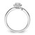 Two Promises 14k White Gold 3/8 carat Lab Grown Diamond VS/SI+ G+ Complete Petite Halo Engagement Ring