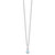 White Ice Sterling Silver Rhodium-plated 18 Inch Blue Topaz and Diamond Necklace with 2 Inch Extender - QW-6FF38308-1350