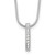 White Ice Sterling Silver Rhodium-plated 18 Inch Chanel-set Diamond Vertical Bar Necklace with 2 Inch Extender - QW-19E8CE12-7645