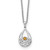 White Ice Sterling Silver Rhodium-plated 18 inch Citrine Necklace with 2 inch Extender