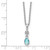 White Ice Sterling Silver Rhodium-plated 18 inch Diamond and Blue Topaz  Necklace with 2 inch Extender