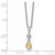 White Ice Sterling Silver Rhodium-plated 18 inch Diamond and Citrine Necklace with 2 inch Extender - QW-E54F3E35-8671