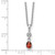 White Ice Sterling Silver Rhodium-plated 18 inch Diamond and Garnet  Necklace with 2 inch Extender