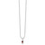 White Ice Sterling Silver Rhodium-plated 18 inch Diamond and Garnet Necklace with 2 inch Extender
