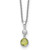 White Ice Sterling Silver Rhodium-plated 18 inch Diamond and Peridot Necklace with 2 inch Extender - QW-29EAB1EB-9046