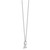 White Ice Sterling Silver Rhodium-plated 18 Inch Diamond Awareness Ribbon Necklace with 2 Inch Extender