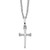 White Ice Sterling Silver Rhodium-plated 18 Inch Diamond Cross Necklace with 2 Inch Extender - QW-1F0D4B25-7771