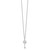 White Ice Sterling Silver Rhodium-plated 18 Inch Diamond Flower Key Necklace with 2 Inch Extender