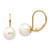 14k 8-9mm White Round Freshwater Cultured Pearl Leverback Earrings - XL-F0C7B9D5-5443