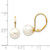 14k 8-9mm White Round Freshwater Cultured Pearl Leverback Earrings - XL-F0C7B9D5-5443