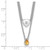 White Ice Sterling Silver Rhodium-plated 18 inch Diamond Heart and Citrine Teardrop Necklace plus 2 inch Extender
