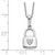 White Ice Sterling Silver Rhodium-plated 18 Inch Diamond Heart Lock Necklace with 2 Inch Extender