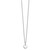 White Ice Sterling Silver Rhodium-plated 18 Inch Diamond Heart Necklace with 2 Inch Extender - QW-0FC51816-4395