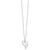 White Ice Sterling Silver Rhodium-plated 18 Inch Diamond Heart Necklace with 2 Inch Extender - QW-17BA0D1C-1321