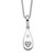 White Ice Sterling Silver Rhodium-plated 18 Inch Diamond Heart Teardrop Necklace with 2 Inch Extender