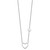 White Ice Sterling Silver Rhodium-plated 18 inch Diamond Hearts Necklace plus 2 inch Extender