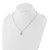 White Ice Sterling Silver Rhodium-plated 18 Inch Diamond Hearts Necklace with 2 Inch Extender