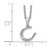 White Ice Sterling Silver Rhodium-plated 18 Inch Diamond Horseshoe Necklace with 2 Inch Extender