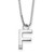 White Ice Sterling Silver Rhodium-plated 18 inch Diamond Letter F Initial Necklace plus 2 inch Extender