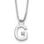White Ice Sterling Silver Rhodium-plated 18 inch Diamond Letter G Initial Necklace plus 2 inch Extender