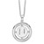 White Ice Sterling Silver Rhodium-plated 18 Inch Diamond Letter N Initial Necklace with 2 Inch Extender