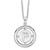 White Ice Sterling Silver Rhodium-plated 18 Inch Diamond Letter P Initial Necklace with 2 Inch Extender