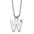 White Ice Sterling Silver Rhodium-plated 18 inch Diamond Letter W Initial Necklace plus 2 inch Extender