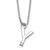 White Ice Sterling Silver Rhodium-plated 18 inch Diamond Letter Y Initial Necklace plus 2 inch Extender