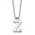 White Ice Sterling Silver Rhodium-plated 18 inch Diamond Letter Z Initial Necklace plus 2 inch Extender