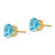 14k 8mm Blue Topaz Post Earrings